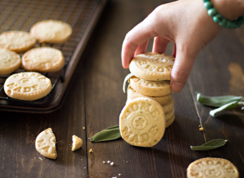 lemon sage shortbread cookies-All that's Jas